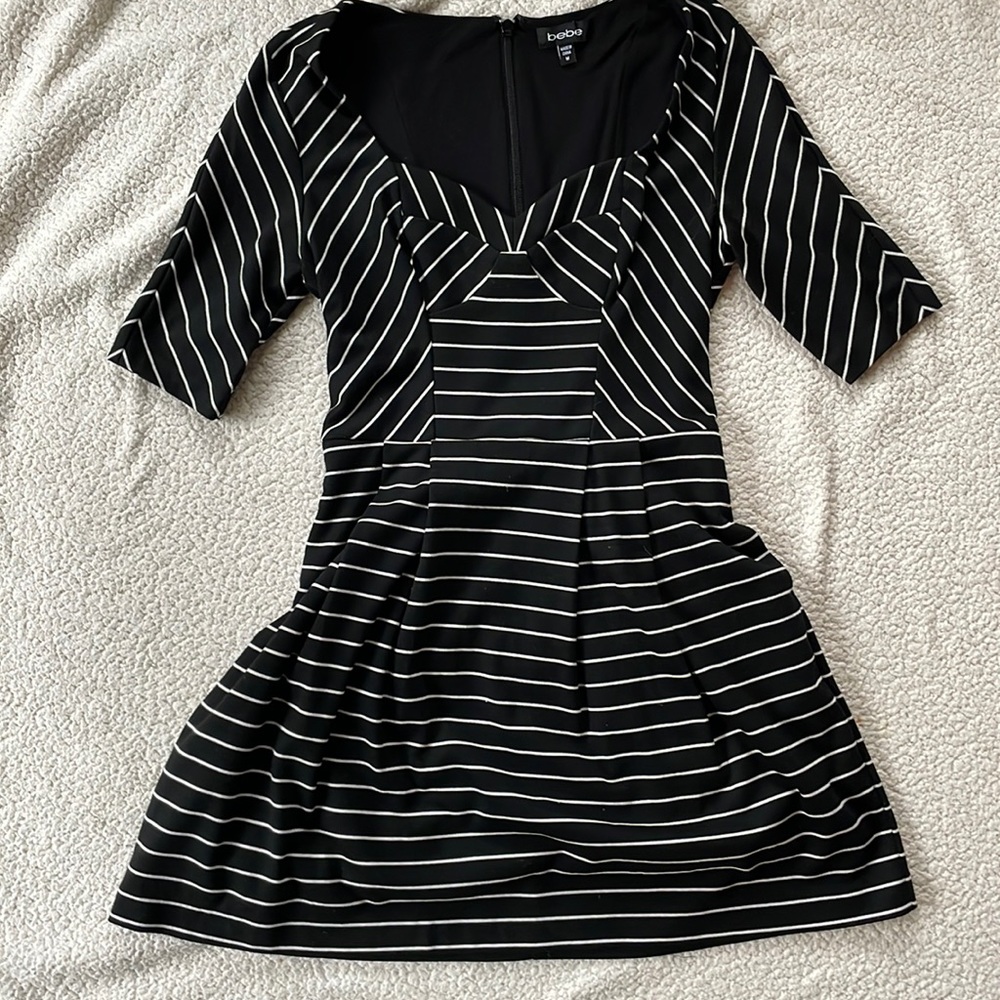 Flattering Bebe Striped Dress